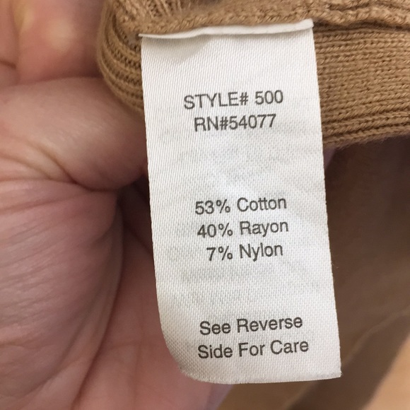 CAbi Camel Colored Long button up sweater - Picture 3 of 6